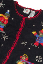Vintage Black Ugly Christmas Cardigan 62279