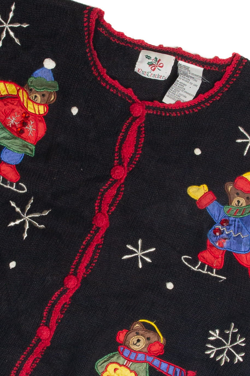 Vintage Black Ugly Christmas Cardigan 62279