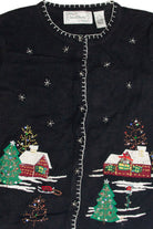 Vintage Black Ugly Christmas Cardigan 63419