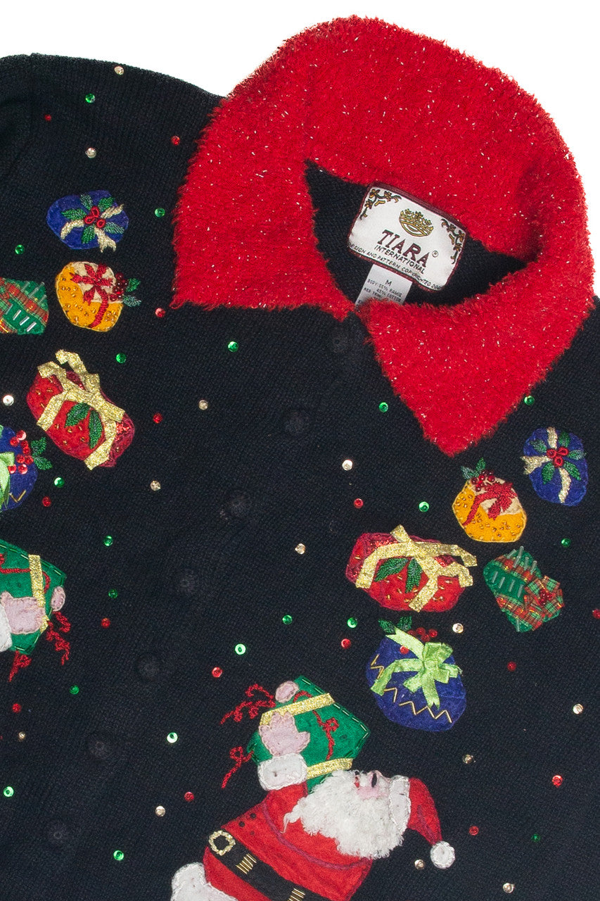 Vintage Black Ugly Christmas Cardigan 62378