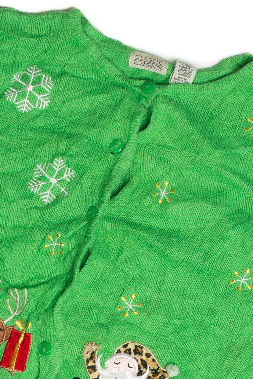 Vintage Green Ugly Christmas Cardigan 60920