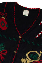 Vintage Black Ugly Christmas Cardigan 62758