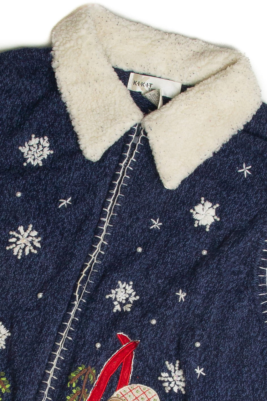 Vintage Blue Ugly Christmas Vest 60919