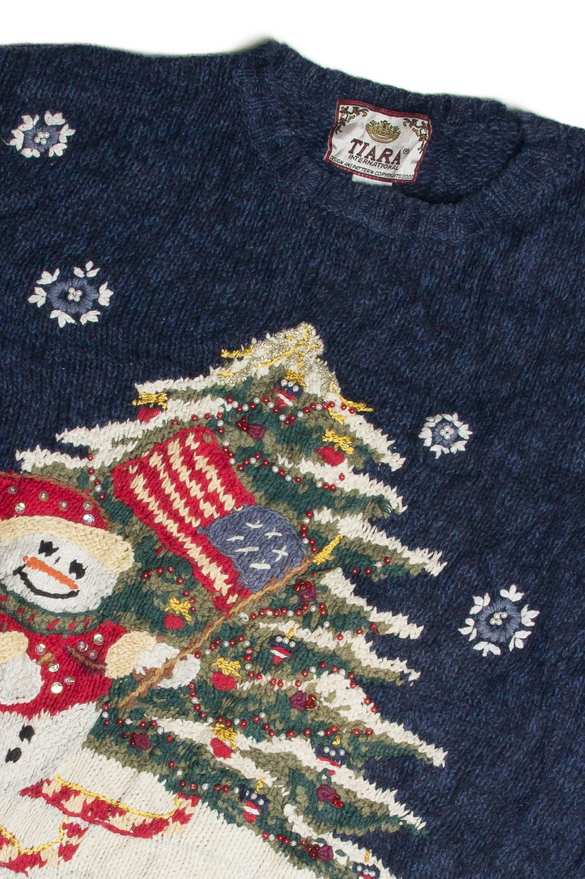 Vintage Blue Ugly Christmas Sweater 59818