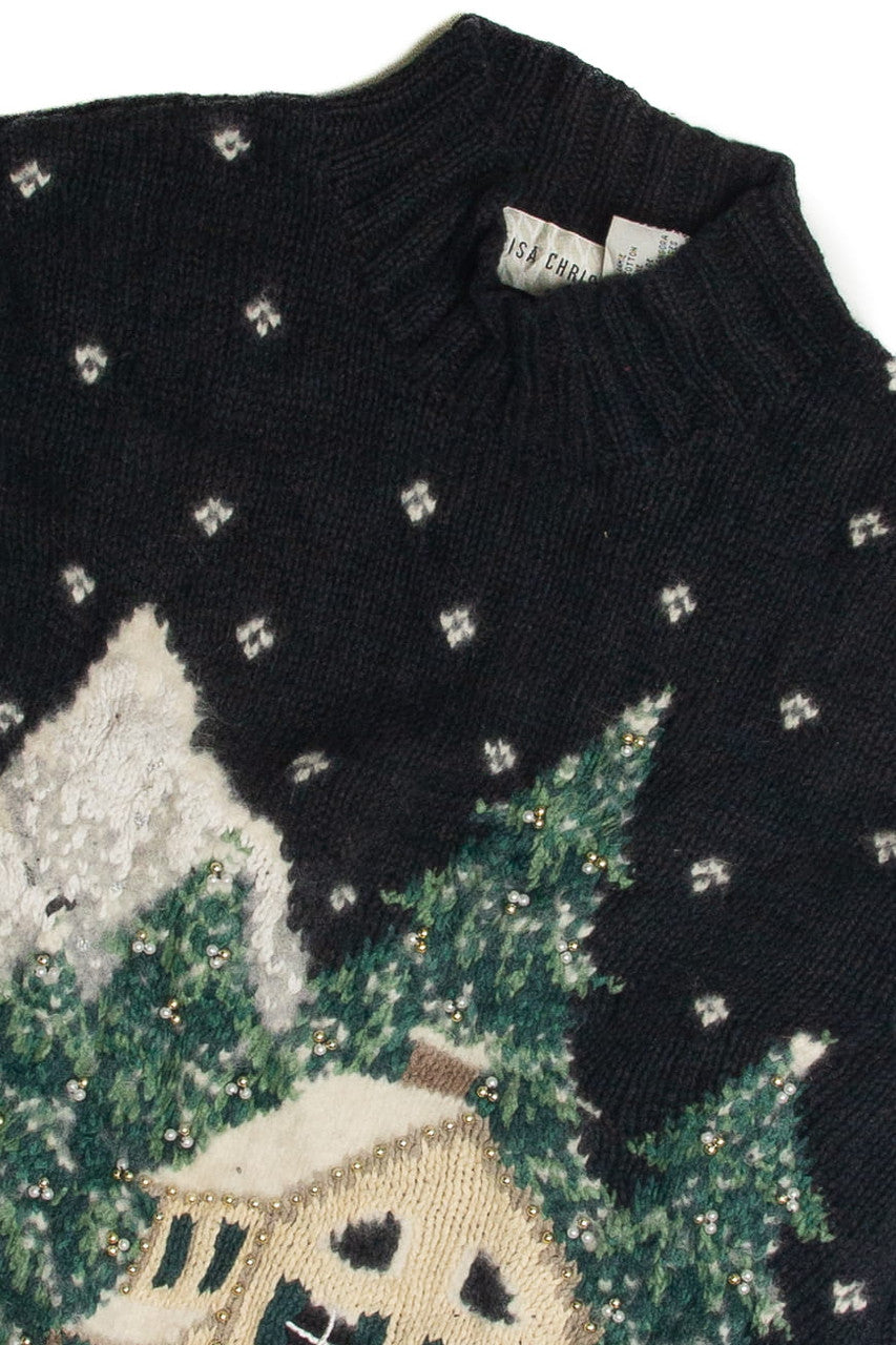 Vintage Black Ugly Christmas Sweater 62336