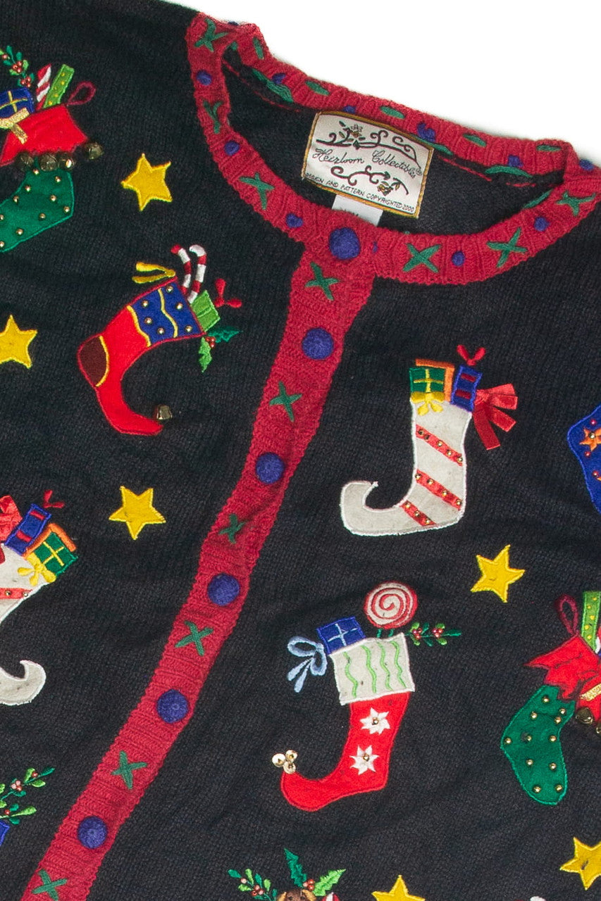 Vintage Black Ugly Christmas Cardigan 59938