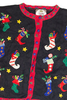 Vintage Black Ugly Christmas Cardigan 63133