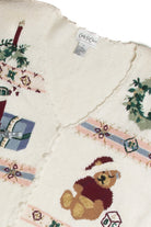 Vintage White Ugly Christmas Cardigan 62755