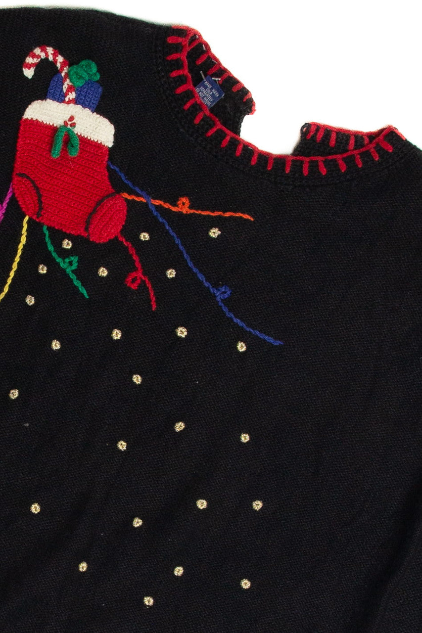 Vintage Black Ugly Christmas Sweater 59577