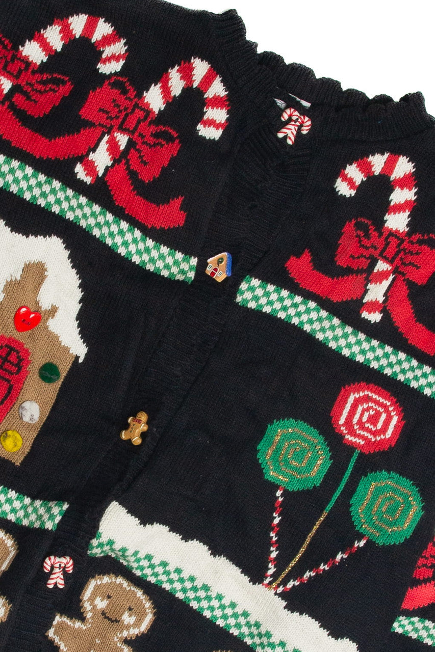 Vintage Black Ugly Christmas Cardigan 62353