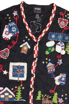 Vintage Black Ugly Christmas Cardigan 63124
