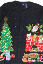 Vintage Black Ugly Christmas Cardigan 63325