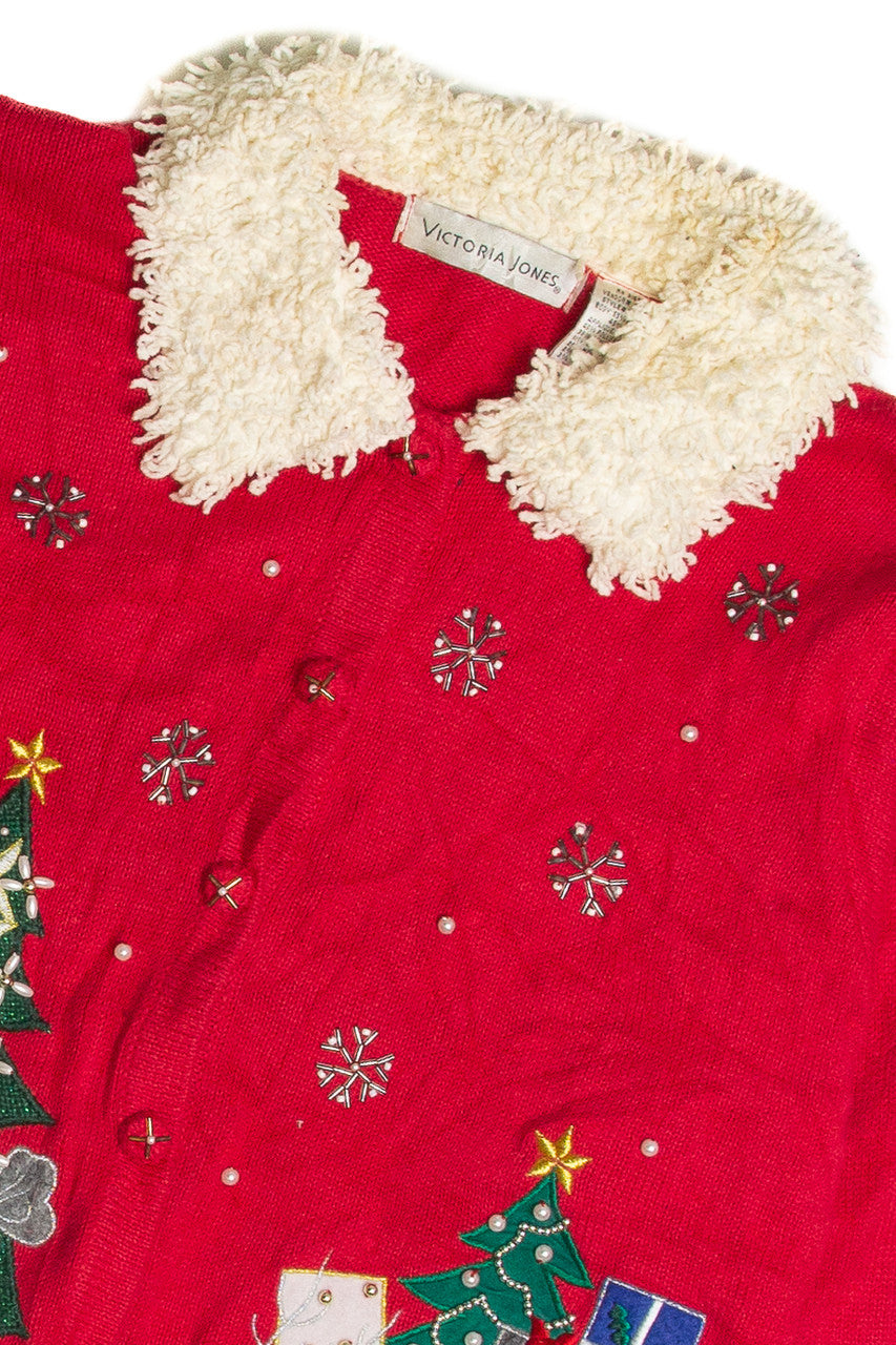 Vintage Red Ugly Christmas Cardigan 62397