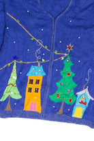 Vintage Blue Ugly Christmas Cardigan 63092