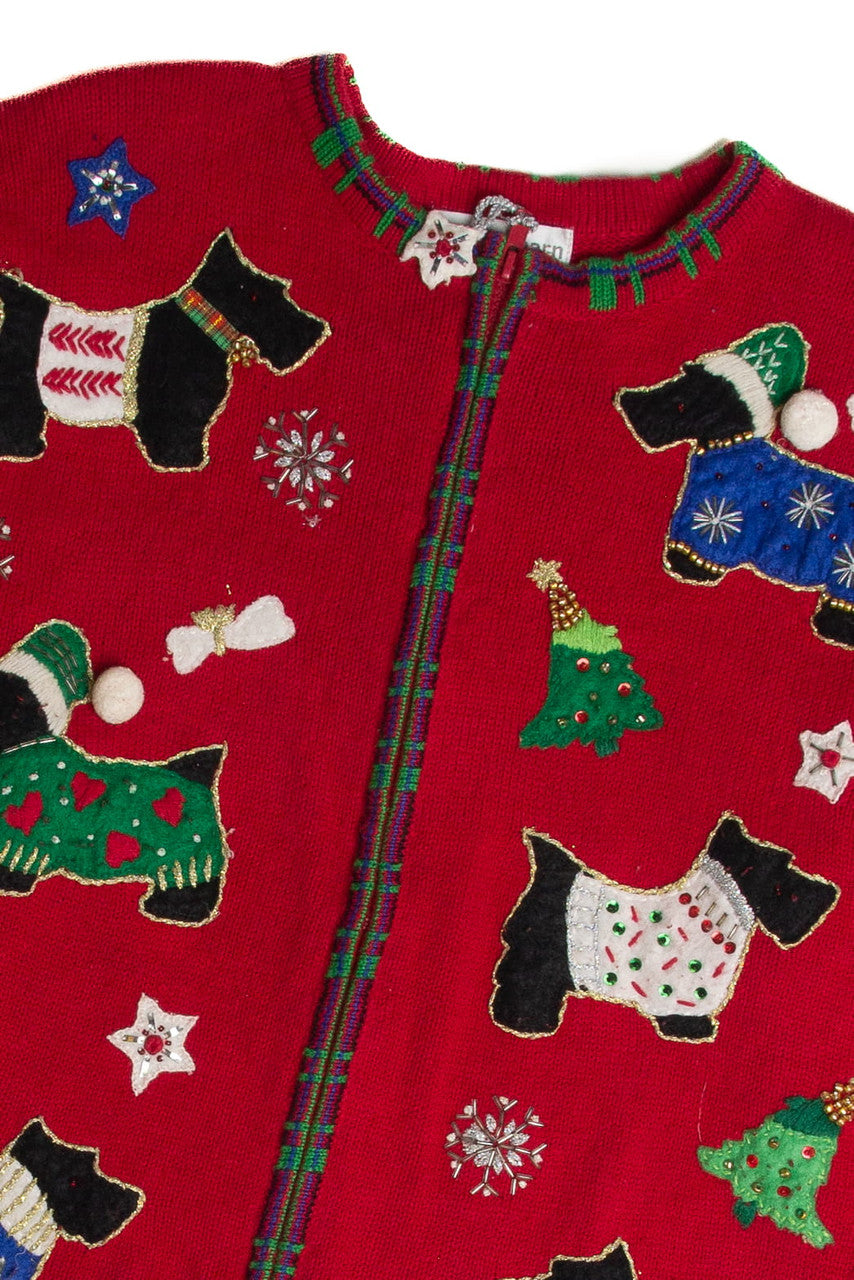 Vintage Red Ugly Christmas Cardigan 62733