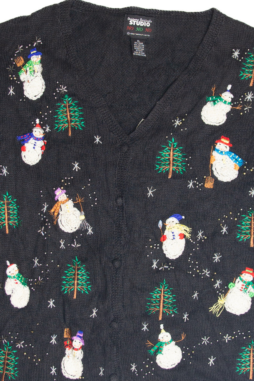 Vintage Black Ugly Christmas Cardigan 63157