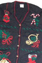 Vintage Black Ugly Christmas Cardigan 63296