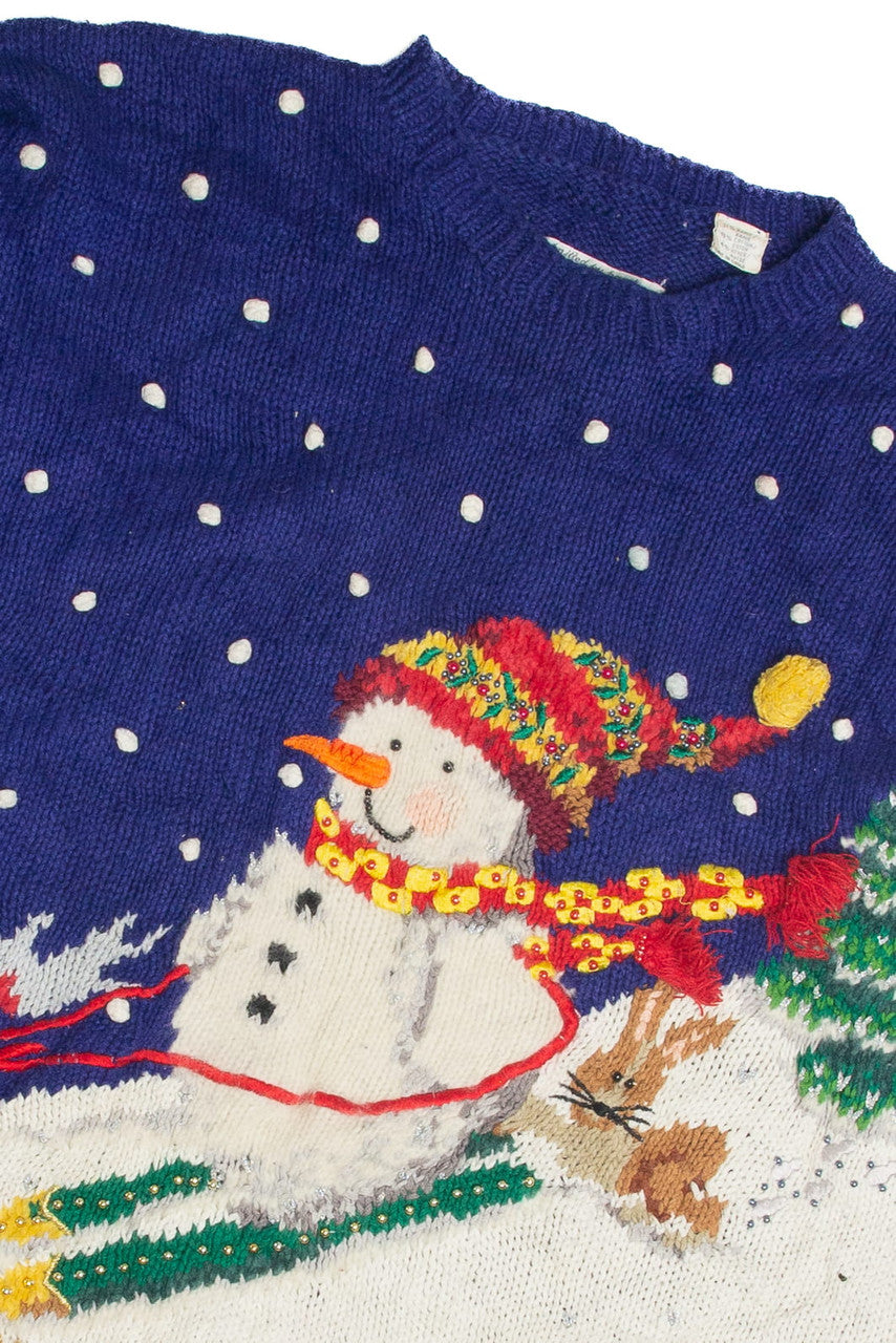 Vintage Blue Ugly Christmas Sweater 62365