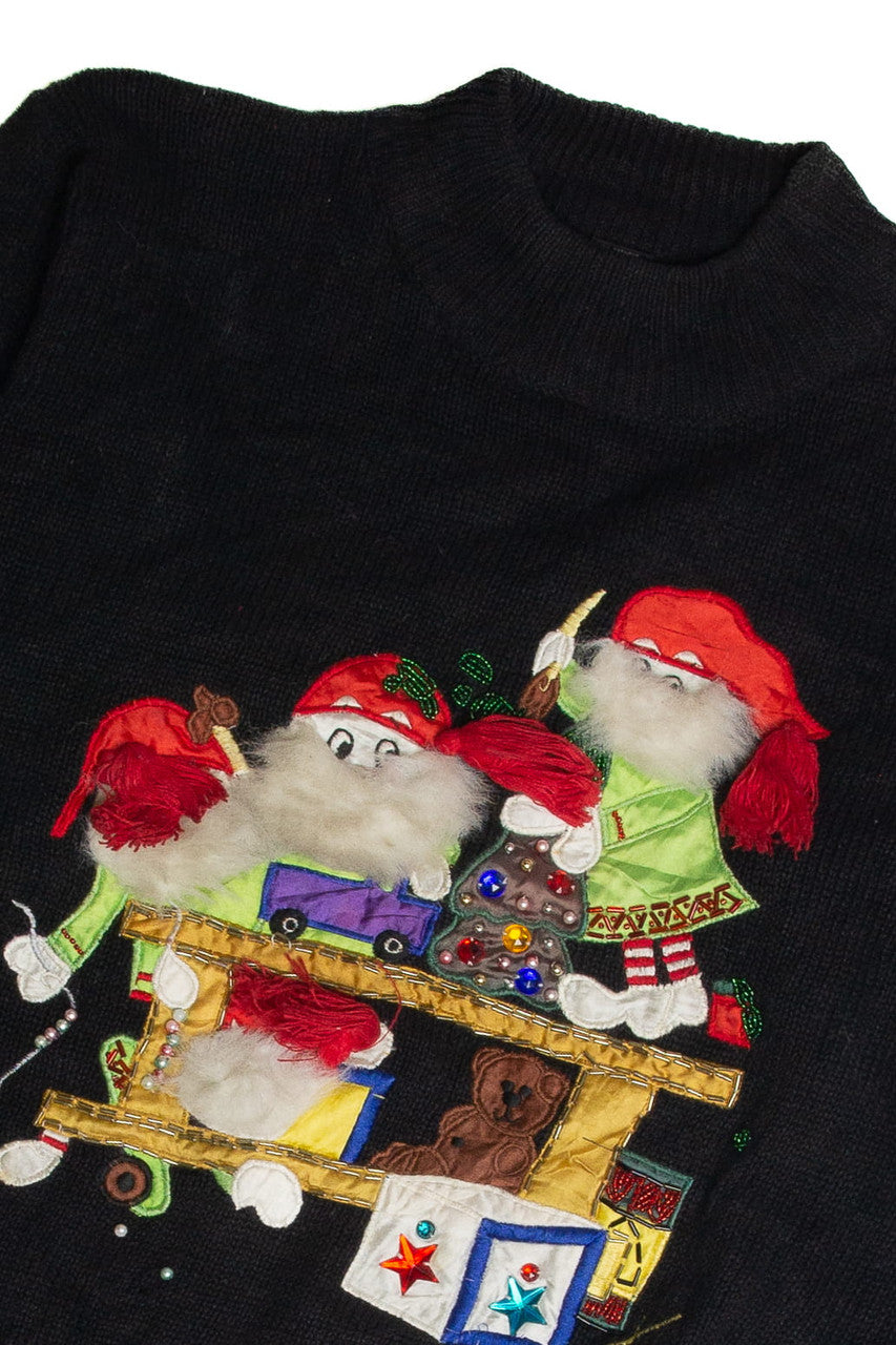 Vintage Black Ugly Christmas Sweater 62881