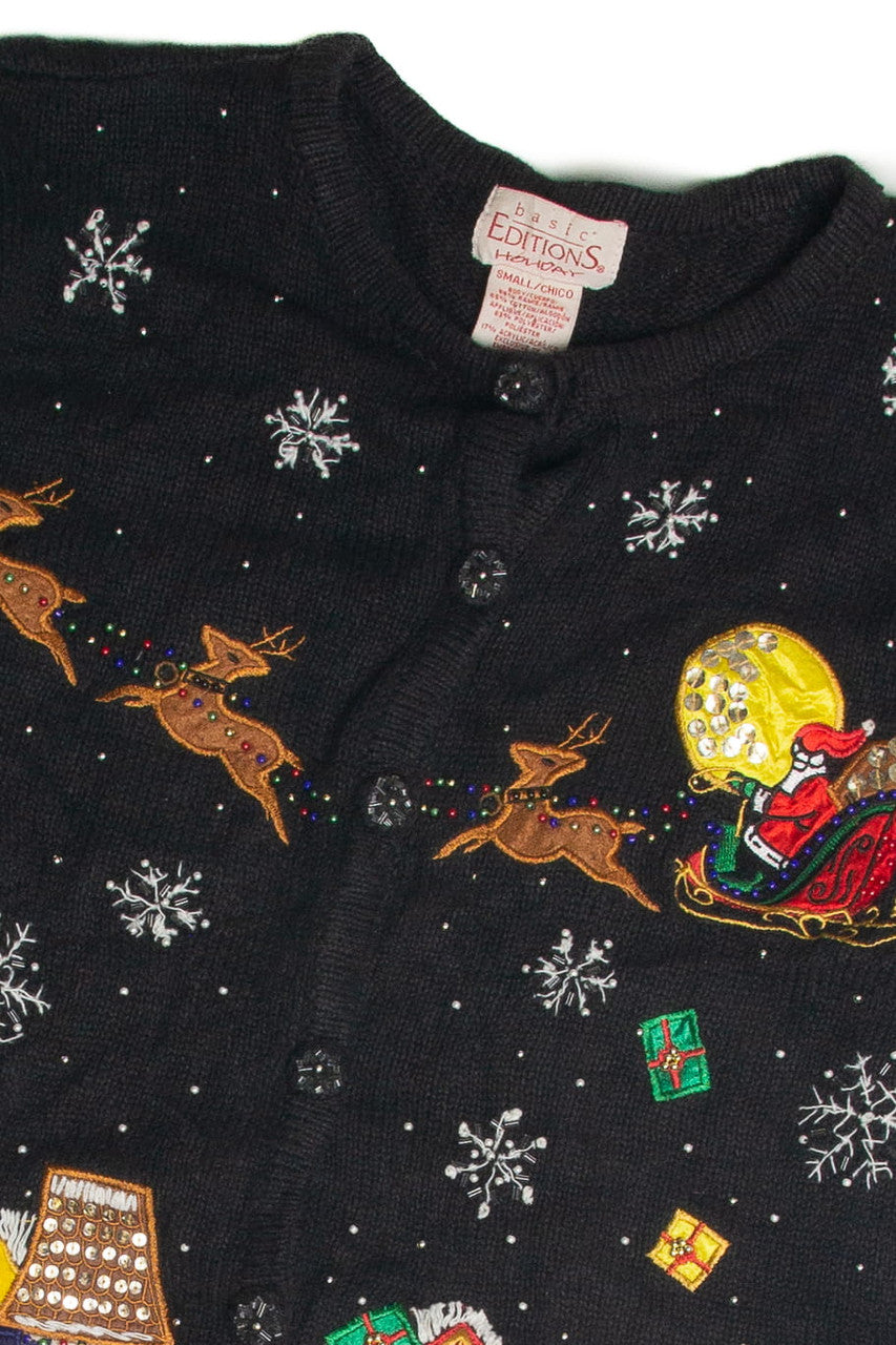 Vintage Black Ugly Christmas Cardigan 60849