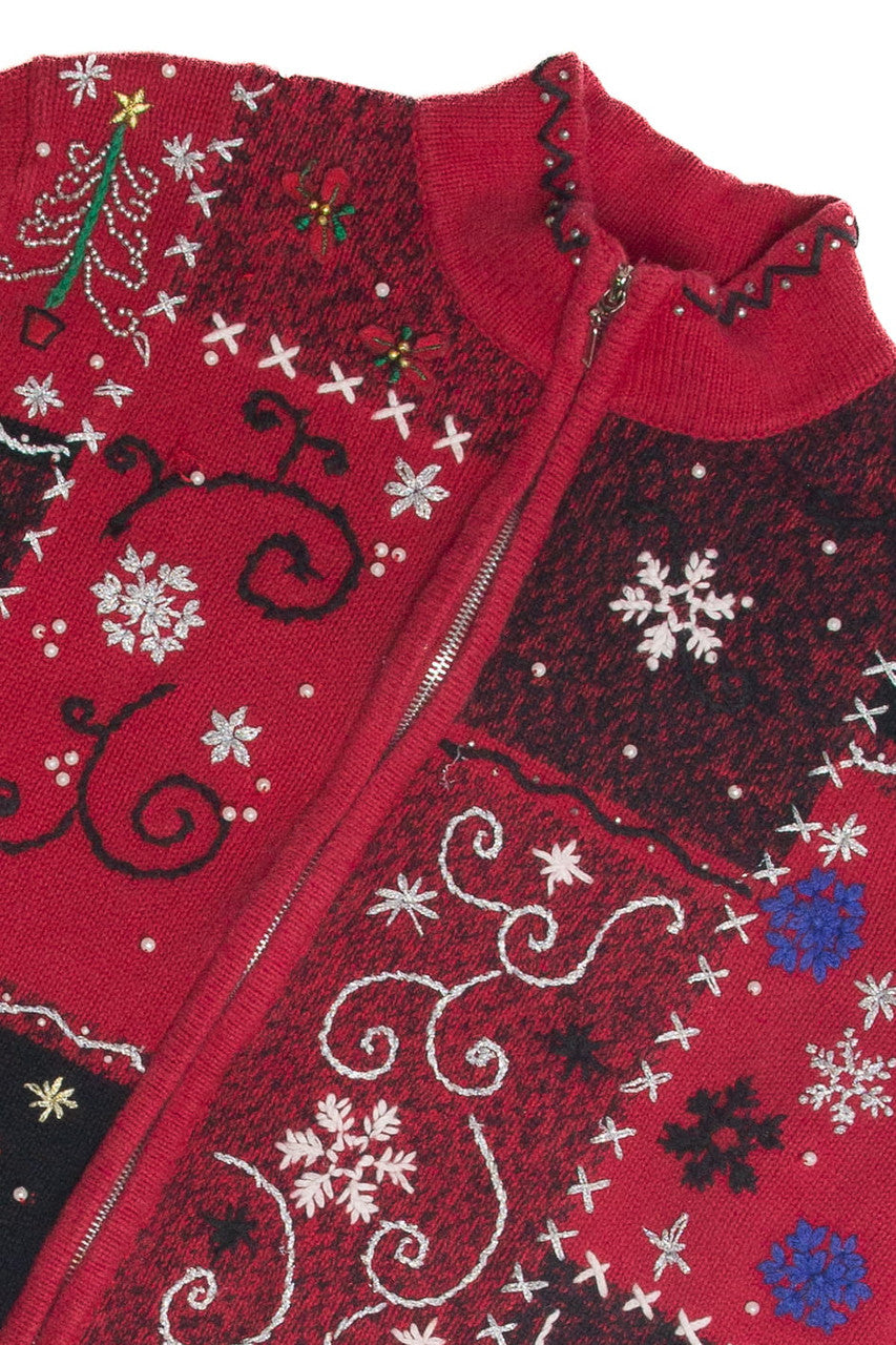 Vintage Red Ugly Christmas Cardigan 62386