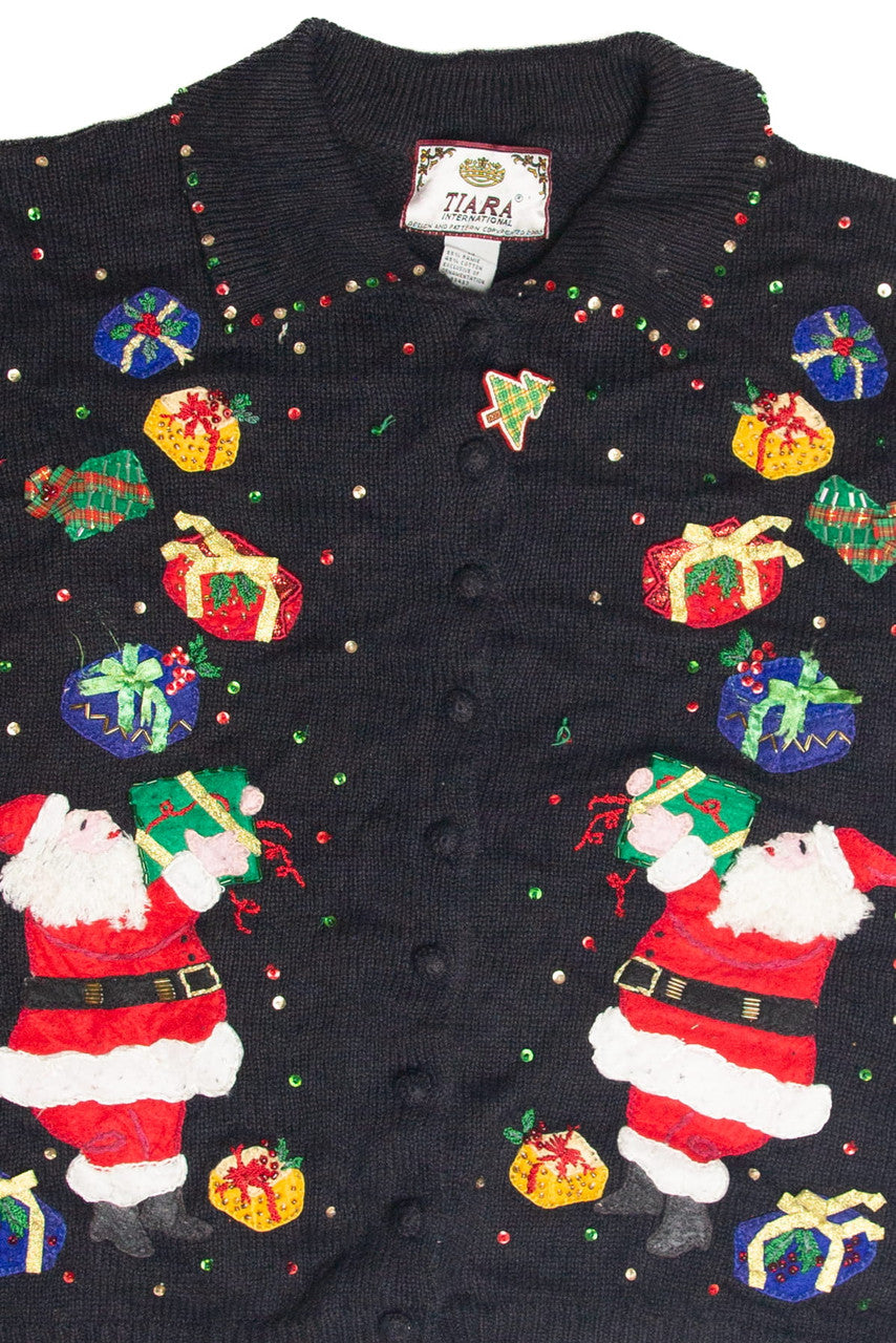 Vintage Black Ugly Christmas Cardigan 63398