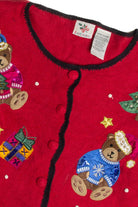 Vintage Red Ugly Christmas Cardigan