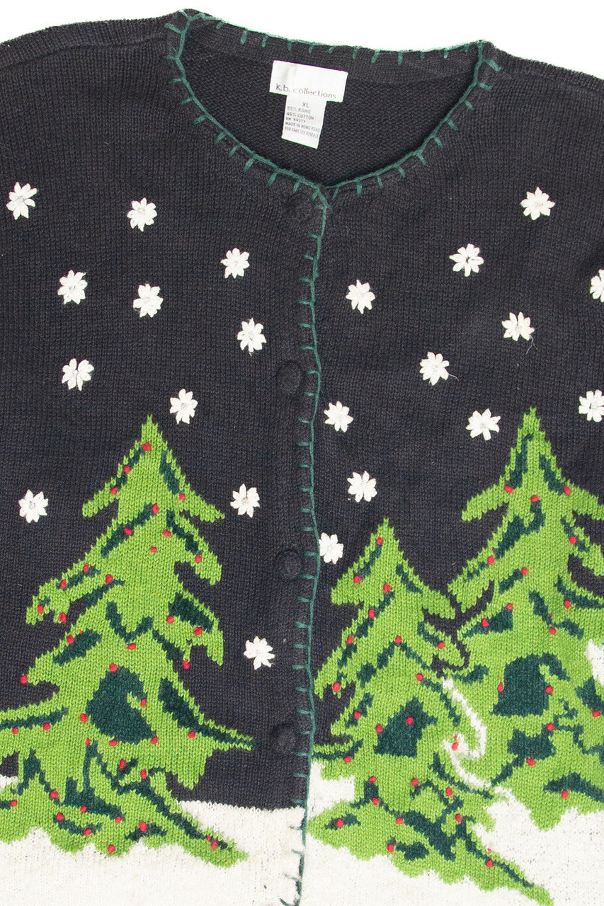 Vintage Black Ugly Christmas Cardigan 61797