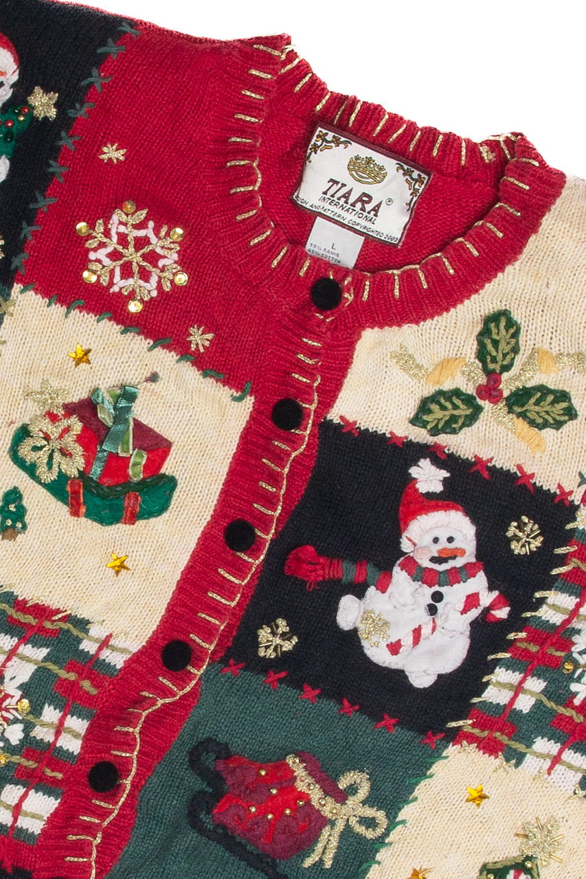 Vintage Red Ugly Christmas Cardigan 62430