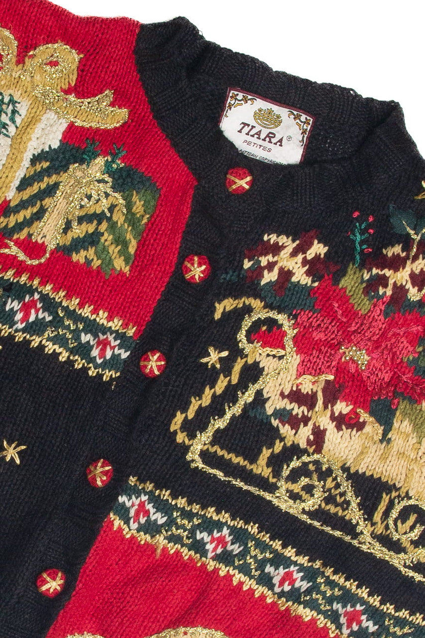 Vintage Black Ugly Christmas Cardigan 62420