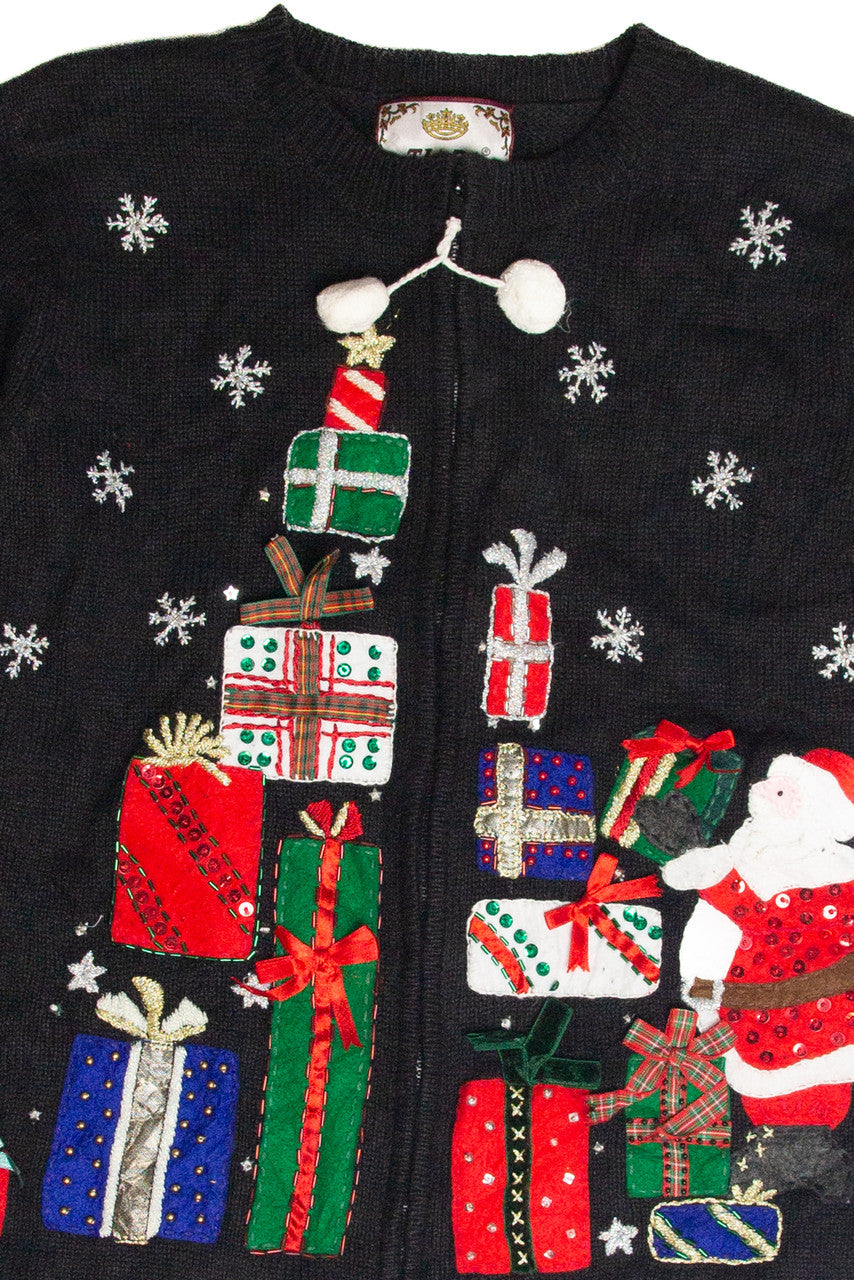 Vintage Black Ugly Christmas Cardigan 63447