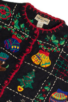 Vintage Black Ugly Christmas Cardigan 62333