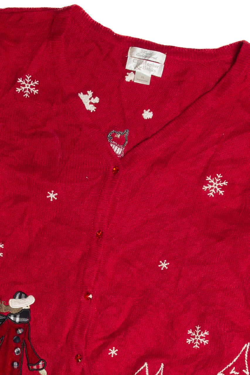 Vintage Red Ugly Christmas Cardigan 62620