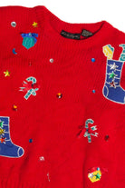 Vintage Red Ugly Christmas Sweater 62638