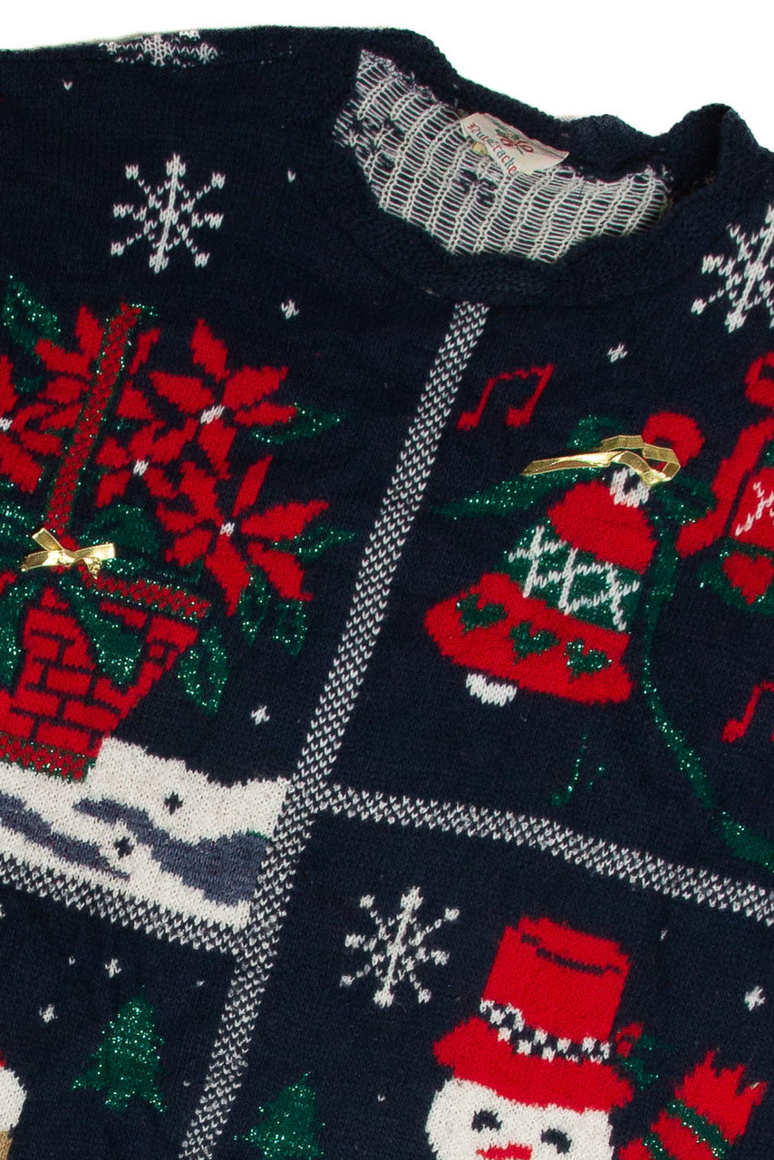 Vintage Black Ugly Christmas Sweater 62754