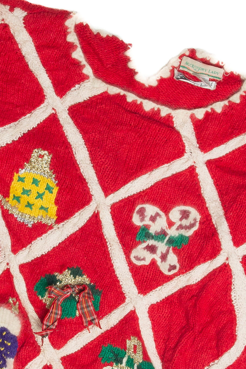 Vintage Red Ugly Christmas Sweater 59866
