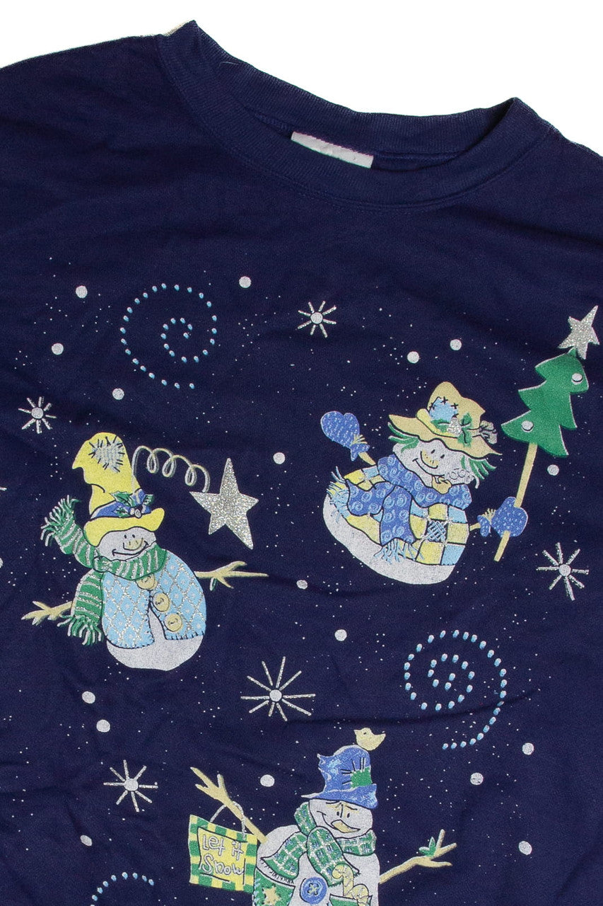 Vintage Blue Christmas Sweatshirt 62496