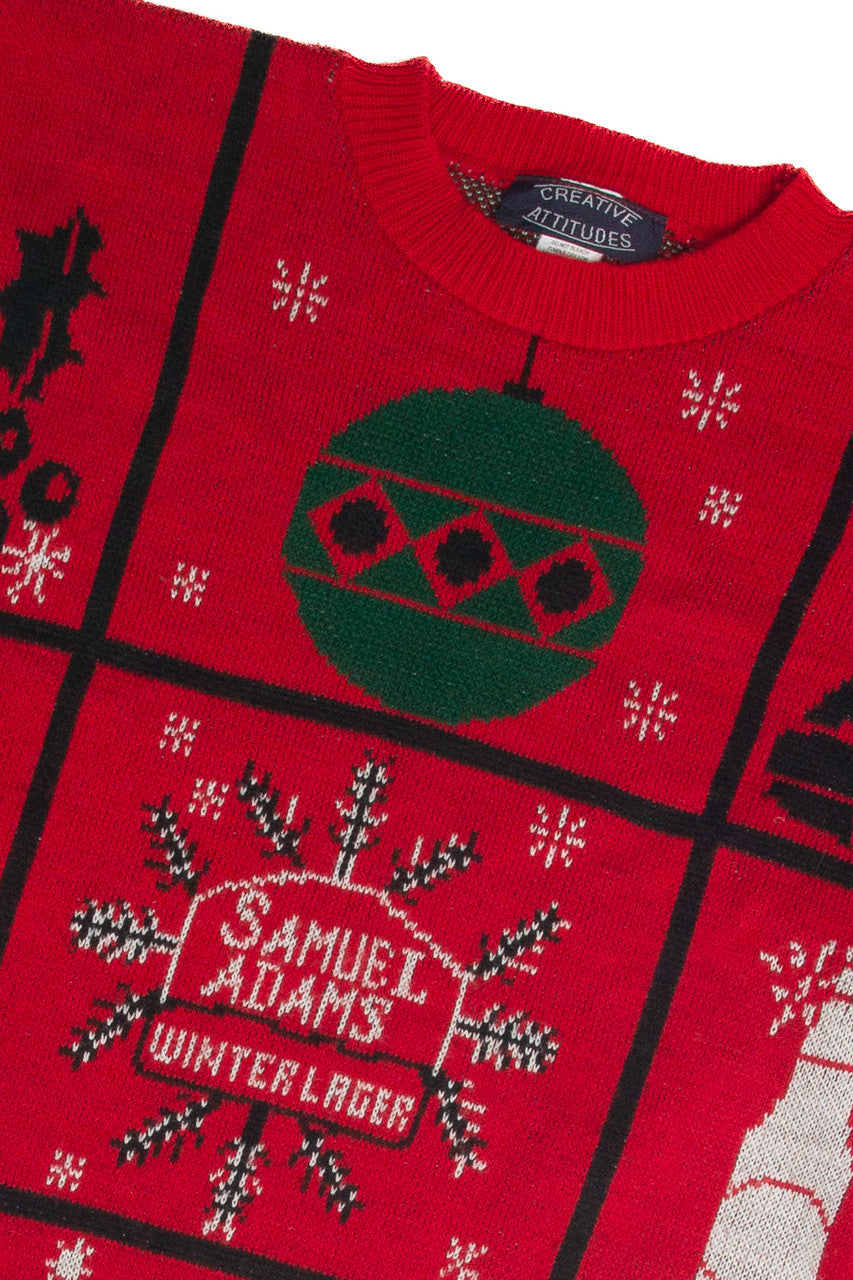 Recycled Samuel Adams Christmas Sweater