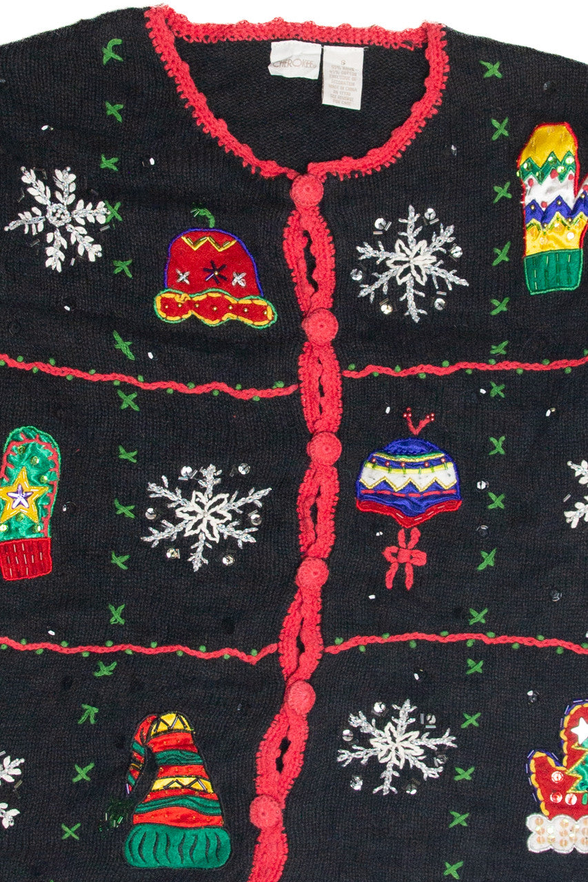 Vintage Black Ugly Christmas Cardigan 63416