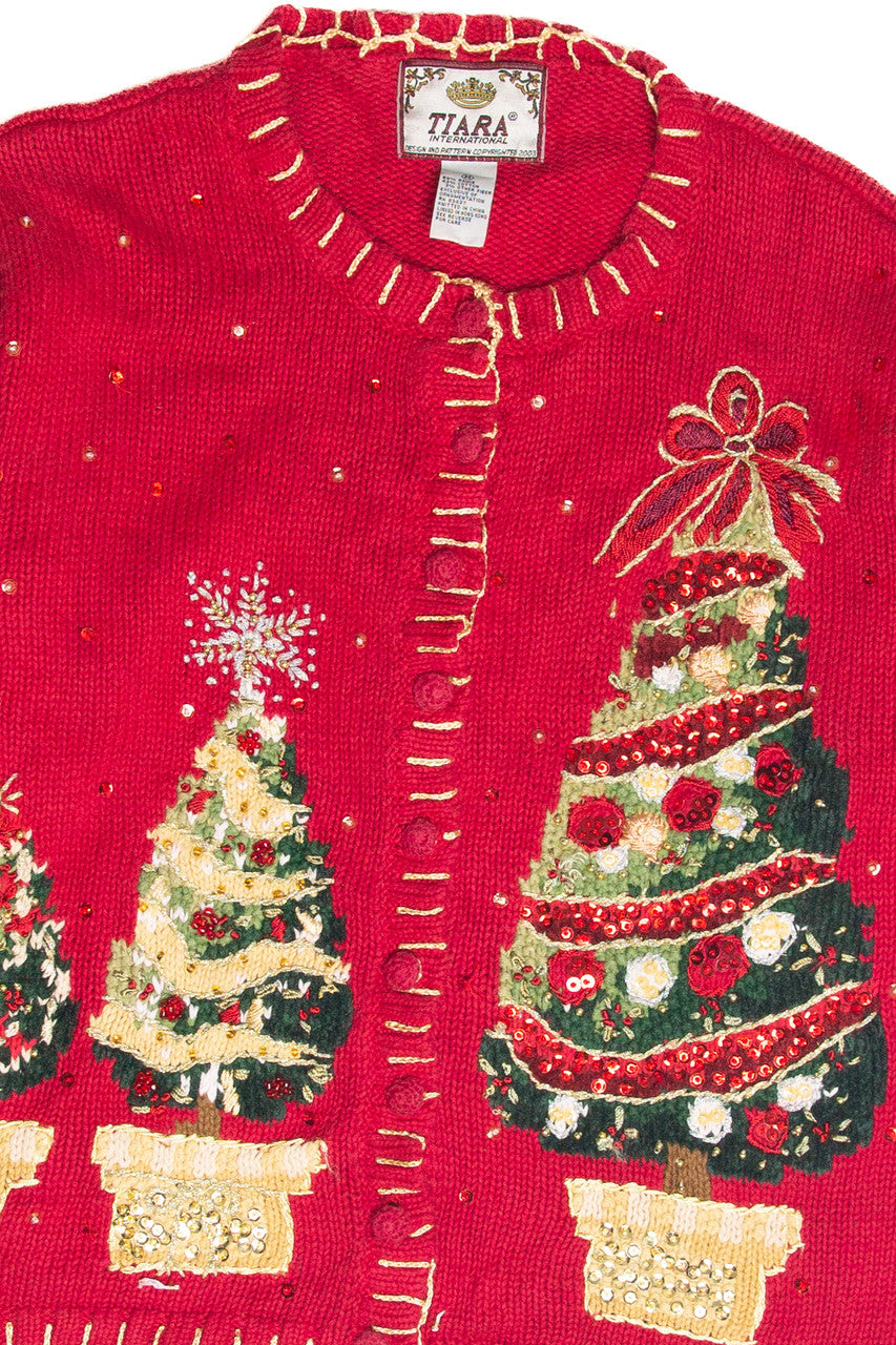 Vintage Red Ugly Christmas Cardigan 63209