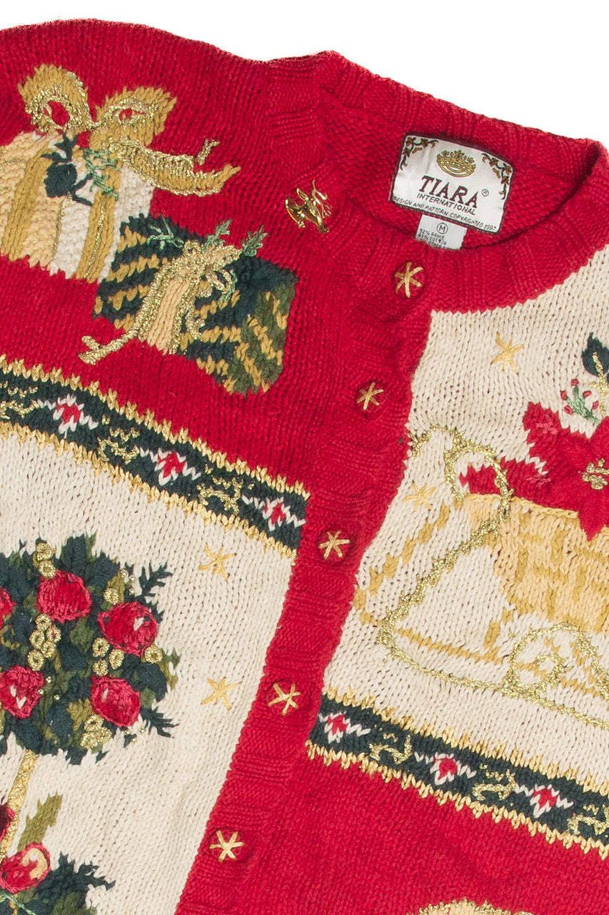 Vintage Red Ugly Christmas Cardigan 62367