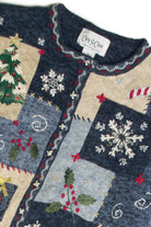 Vintage Blue Ugly Christmas Cardigan 60902
