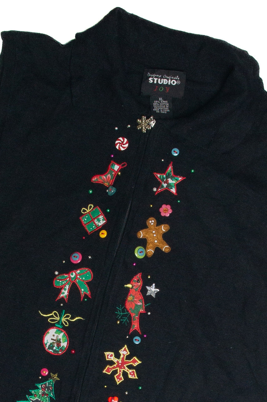 Vintage Black Ugly Christmas Vest 60982