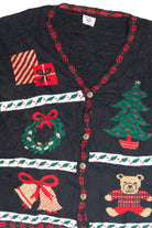 Vintage Black Ugly Christmas Cardigan 63194