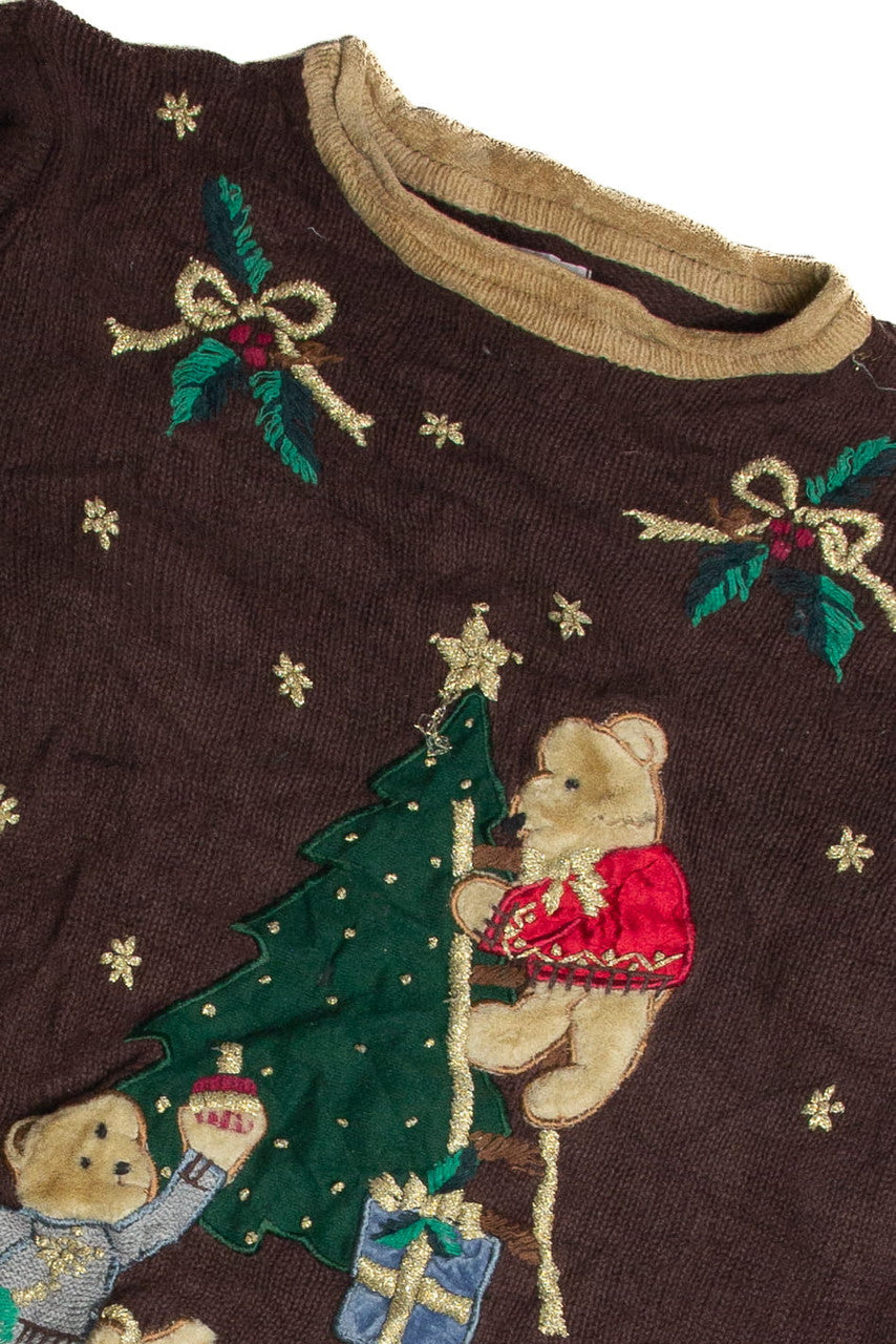 Vintage Brown Ugly Christmas Sweater 62818