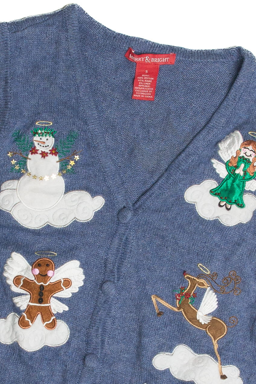 Vintage Blue Ugly Christmas Vest 60991