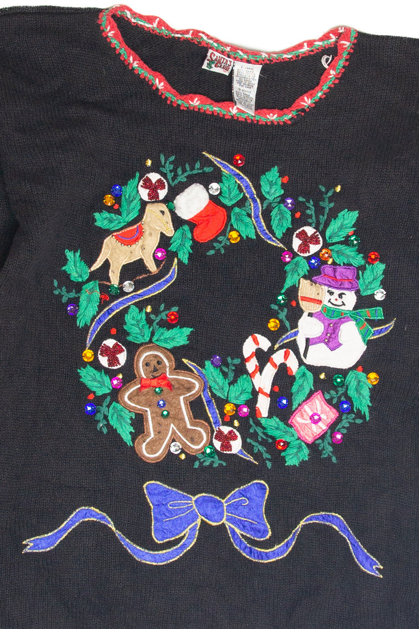 Vintage Black Ugly Christmas Pullover 63314