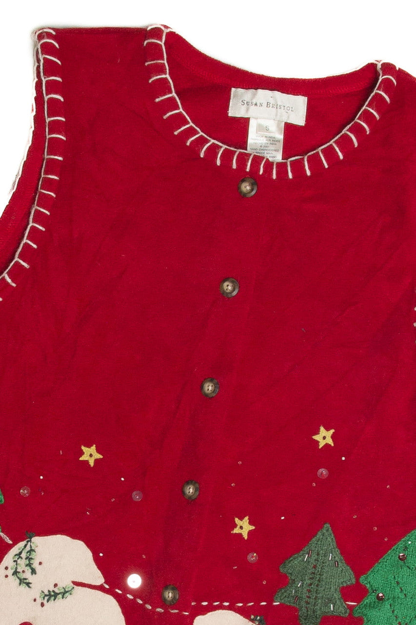 Vintage Red Ugly Christmas Vest 60974