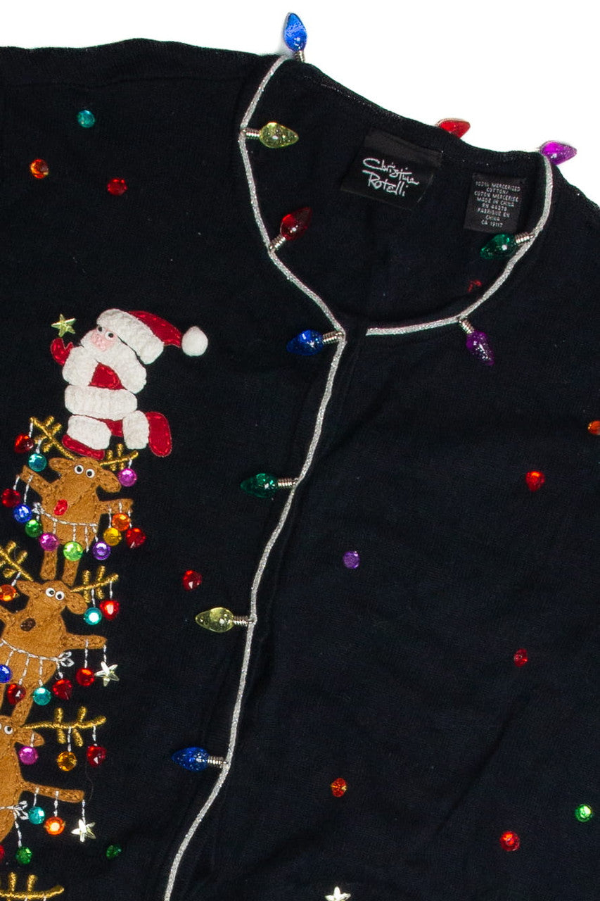 Vintage Black Ugly Christmas Cardigan 62558