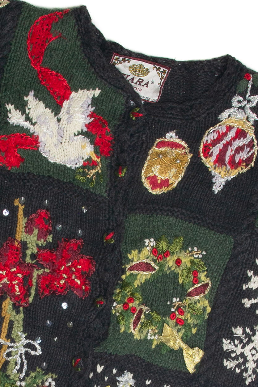 Vintage Black Ugly Christmas Cardigan 59902